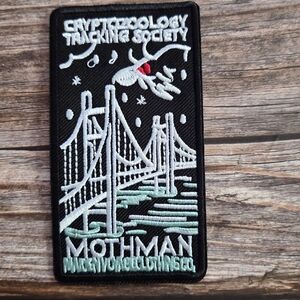Mothman Cryptid Monster Urban Legend Embroidered Iron on Patch